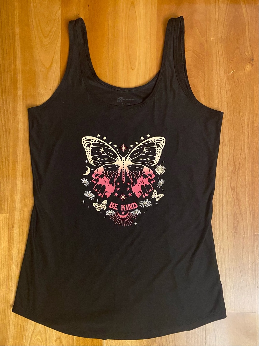 No Boundaries “Be Kind” Butterfly Graphic Tank Top